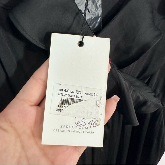 Bardot Milly Jumpsuit in Black Size 10 - Picture 7 of 11